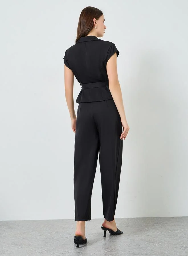 Styli  Women Belted Tailored Top and Pants Co-Ords for Women | Best Price UAE
